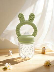 Customized Silicone Fruit & Vegetable Teether, Rabbit Design, Squeezable Teeth Section, Unique Gift For Infants And Toddlers - Multicolor - View 9