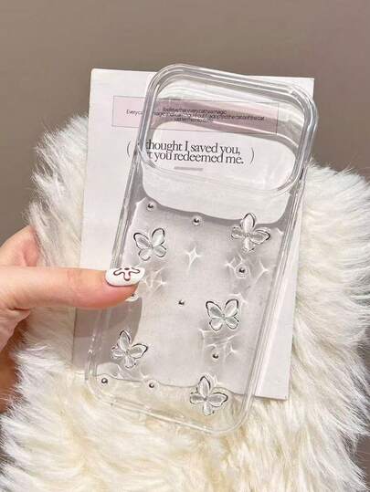 Compatible With IPhone 17 Pro Max Phone Case, New 17 3D Butterfly 17 Pro Elegant Design, 17 Pro Air Full Coverage Anti-Fall, Transparent Silicone Protective Case Compatible With IPhone 16, 15, 14, 13, 12, 11