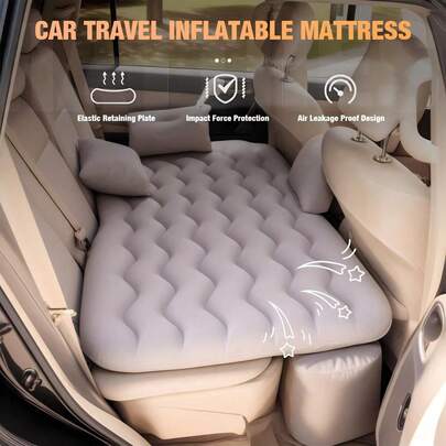 Easypie Selection 1个后座充气汽车床 - 通用型气垫床，适用于SUV/轿车，便携式旅行和露营睡垫 - 送给司机的完美礼物