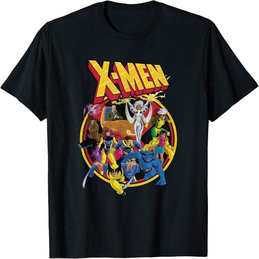 X- Animated Series R 90s T-Shirt - Black 1 - 查看 1