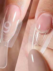 240 cái/hộp Khuôn tạo hình móng tay hình hạnh nhân nguyên bản, khuôn móng tay dạng sandwich cỡ trung bình để nối móng nhanh chóng mà không cần khuôn giấy, 15 kích cỡ khuôn móng tay bằng nhựa, dụng cụ làm móng - Trong sáng - Xem 5