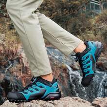 Men's Outdoor Hiking Boots Feature Excellent Shock Absorption And A Twist-Lock Buckle Design For Quick On/Off Wear, Ideal For Jogging - Blue - View 5