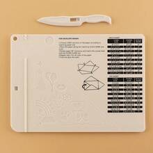 1 Set Mini Embossing Board & Embossing Stylus, Portable & Practical, Smooth Embossing Without Damaging Paper, Precise Embossing Tool Suitable For Accounting Clerks, Handicraft Enthusiasts, Envelope Making, Scrapbooking, Etc. - one-size - View 1