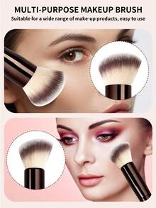 MAANGE 1/10件套专业铝管化妆刷套装，带纸质礼盒，双头粉底刷、腮红刷、散粉刷、眼影刷、睫毛刷、眉刷、唇刷、光晕刷、遮瑕刷，美妆刷套装，旅行化妆刷套装，女士/女孩礼物，赠品，专业化妆刷，全套化妆刷 - 咖啡棕 - 查看 6