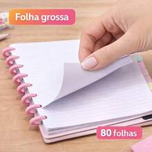 Smart Disc Notebook B5 Hardcover College Ruled School Notebook Floral 3D - DARK PINK - View 3