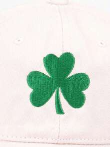 1pc's Day Women's Baseball Caps Clover Embroidery Luck Green Hat Breathable Women's Accessories Holiday Celebration Gifts Sunscreen Hat - Shamrock - 查看 4