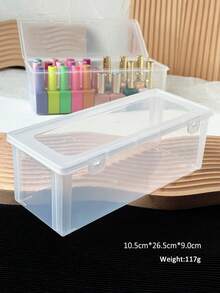 透明指甲油收纳盒带盖，美甲工具收纳展示盒 - 無色 - 查看 5