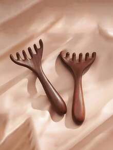 2pcs/Set 6-Claw Comb, Deer Horn Comb, Massage Comb, Scalp Massage Comb, Neck Plastic Meridian Massage Comb, Head Massage Comb, Gua Sha Tool, Easy To Curl Hair, Less Damage To Hair Follicles, High-Quality Multi-Color Smooth Handle Comb, Head Massage Comb, PP Material Solid Color Jelly Color Air Cushion Comb, Ideal Gift For Holidays For Barber Salon Home Beauty Travel Essential,Hair Products,Hair Cares, Hair Brush Hair Accessories - Multicolor - View 7