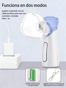 Nebulizer, Portable Nebulizer, Nebulizing Machine For Adults And Children, For Respiratory Problems, Nebulizing Masks And Adjustable Nebulization Rate, Mesh Nebulizer, Facial Hydration - Baby Blue - View 7