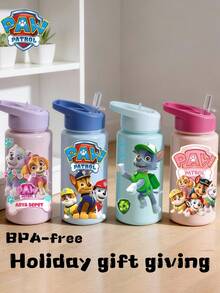 Paw Patrol 1 bình nước 500ml (17oz/500ml) họa tiết dễ thương, có ống hút, chống rò rỉ, chống sốc, thích hợp cho các hoạt động thể thao ngoài trời, du lịch, dã ngoại, leo núi, cắm trại, sử dụng tại nhà, văn phòng, trường học. Thích hợp làm quà tặng sinh nhật, Giáng sinh, Halloween, Ngày Valentine, Lễ Tạ ơn, quà tốt nghiệp cho người yêu, bạn bè, gia đình và bạn bè. - Nhiều màu - Xem 5