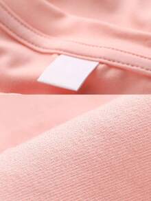 This Tween Girls Casual Outfit Features A Unique Blazing Chicken Print Design And Includes A Pink Short-Sleeved Crew Neck T-Shirt And A Pair Of Pink Flared Pants - Pink - View 8