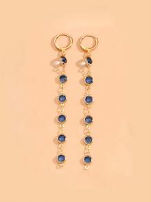 1 đôi bông tai tua rua đính đá, thích hợp để đeo hàng ngày. - sự kết hợp - Xem 17