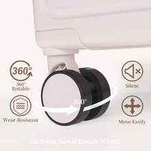 YSTYLE 20/28 吋配色簡約旅行箱，小巧便攜，配有寬大拉桿、萬向輪和 TSA 海關鎖，適合作為隨身行李攜帶。