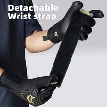 WVVOU Professional Goalkeeper Gloves Without Finger Protection, Breathable Soccer Goalkeeper Gloves, High-Performance Goalkeeper Gloves With 4pcs 3mm Sticky Latex Palm - Black - View 5