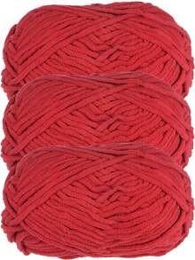 3pcs/150g Velvet Soft Yarn, Medium Thickness Knitting Yarn, Fluffy & Soft Polyester Knitting Yarn, Suitable For DIY Crafts, Knitting And Crocheting Scarves, Hats, Shoes, Bags, Cushions, Dolls, Blankets, Slippers, Handmade Crochet Projects - Multicolor - View 1