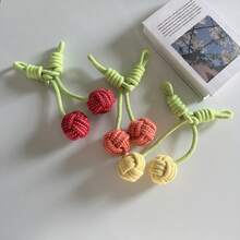 3pcs Puppy Toys For Teething Dogs Pet Toys Rope Chew Toys Dental Care Boredom Relief Bite Resistant Woven Bone Ball Shape - Multicolor - View 5