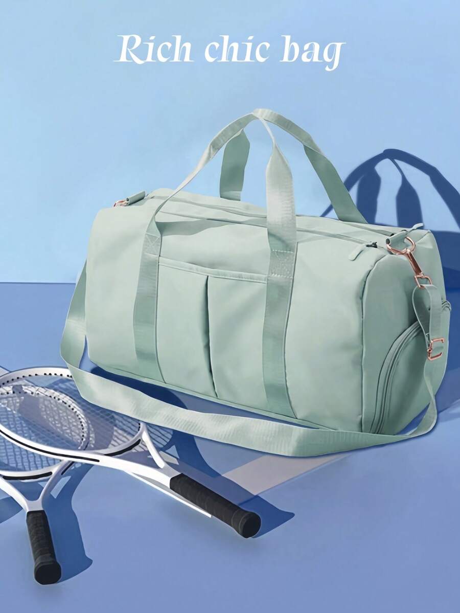 Night Vacation Luggage, Travel Bag, Large Capacity Waterproof Fitness Bag, Dry Wet Separation Weekend Carry On Bag, Multi-Functional Portable Shoulder Bag For Business, Vacation, Outdoor, Skiing Leisure, Fitness Travel Bag, Overnight Bag, Handbag, Sports Bag, School Supplies, Student Return To School Supplies, Handbag, Weekend Bag, Handbag For Suitcase Gym Bag Duffle Bag Duffel Bag For Luggage College Bag Luggage Bags Weekender Bag Hospital Bag Holiday Winter - 綠色 - 查看 1