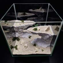 3D打印水族箱岩石洞穴装饰 - 无需组装，可搭配水族箱沙使用，为爬行动物、小型鱼类和水族宠物打造逼真的栖息地装饰，是丰富水族箱生态系统的绝佳配件，是水族箱布置和宠物爱好者的理想之选。 - A - 查看 2