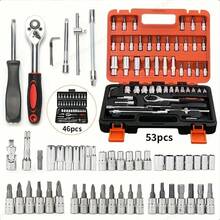 53pcs Universal Car Repair Tool Kit - Comprehensive Automotive Maintenance Solution - High-Quality Durable Parts, Suitable For DIY Repair And Daily Use - Multicolor - View 5