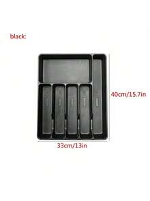 1pc Large Plastic PP Cutlery Organizer Box, Suitable For Kitchen Tabletop, Cabinet, Drawer Storage Of Utensils, Cutlery, Tools, Divided Compartments - Cutlery Storage Box - View 19