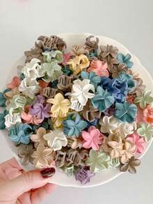 10pcs/20pcs/30pcs/40pcs Colorful Daisy Flower Hair Claw Clips, Mini Elegant Hair Claws For Ponytail, Hair Claw, Princess Hair Accessories (Random Colors) Women Hair Clips Summer - Multicolor - View 4