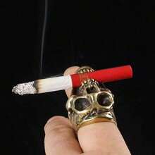 1pc Skull Finger Ring Holder, Personalized Ring Stand Men, Portable Clip, Accessories, Fashion Holder Ring, Silicone Mouthpiece Ring, Suitable Traditional Accessories - Multicolor - View 12