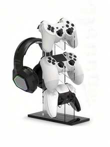1pc Universal Acrylic Detachable Hanging Rack, Transparent Display Stand Compatible With Switch Game Controller, Gaming Headphones - Multicolor - View 11