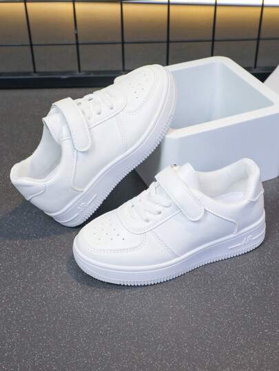 Children's Shoes, Spring/Autumn Kids' Sports Shoes, PU Rubber Anti-Slip Sole, Hook And Loop, Suitable For Outdoor Casual Wear