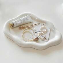 Jewelry Dish For Women, Jewelry Tray Trinket Dish, Cloud Jewelry Holder Plate, Watch Keys Tray Ring Dish Holder For Mother's Day/Christmas/Thanksgiving/Birthday Gift(Silver) - 白色 - 查看 8