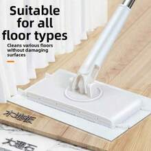 1pc Multi-Functional Household Face Towel Mop Clip, Easily Detachable Small Mop For Cleaning Bathroom, Shower Room, Walls, Glass, With Automatic Clamp - Multicolor - View 3