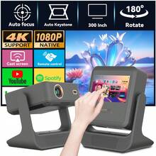 Z6pro是首款双屏智能投影仪，搭载Android 12系统，配备8英寸触控副屏，零延迟，支持180°上下投影，双频WIFI6无线连接，内置高保真扬声器，具备全自动校正和自动避障功能。适用于客厅、卧室、会议室和家庭影院等场所。 - 查看 3