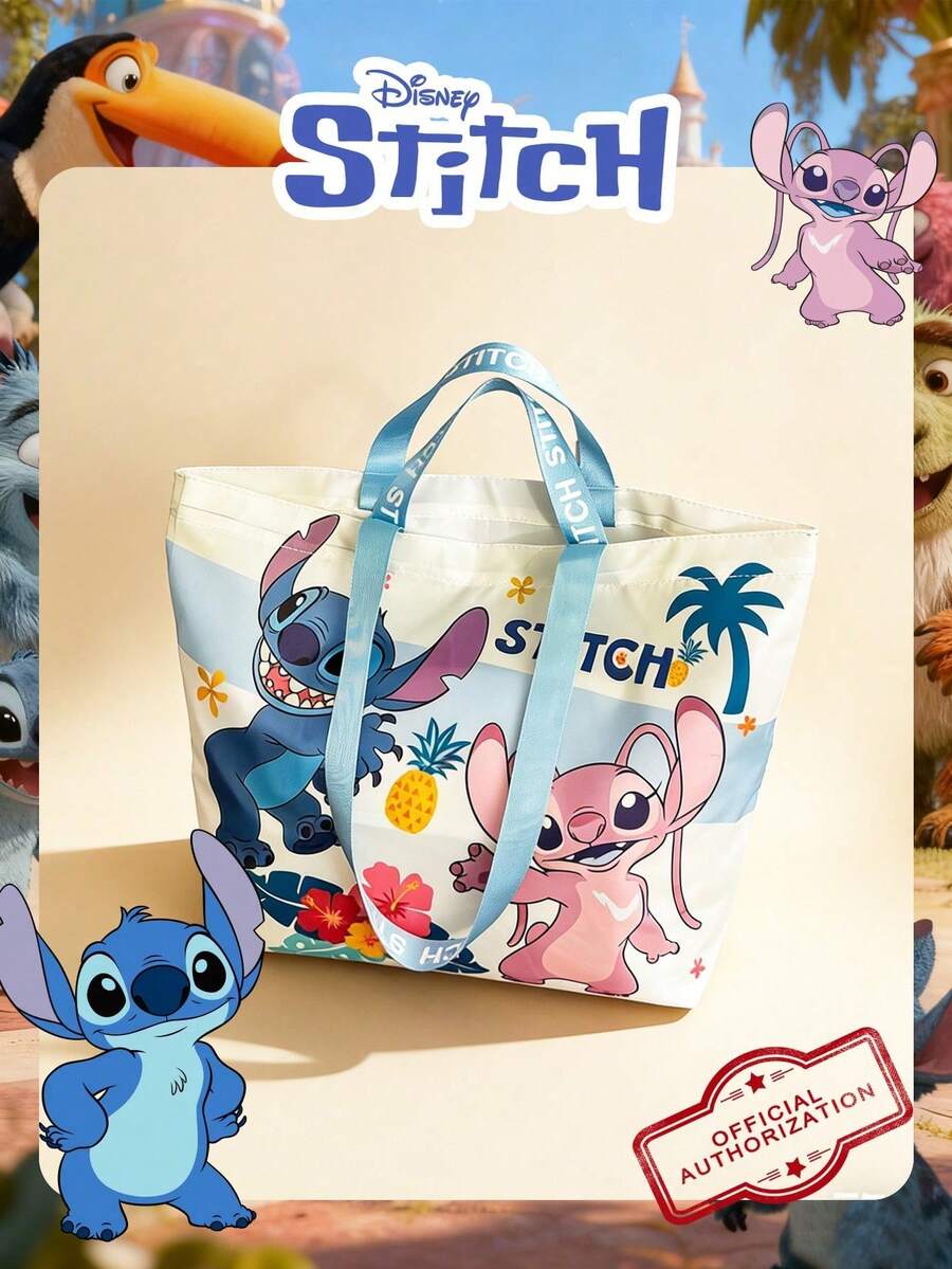 Disney Licensed Official 1 Pc Officially Licensed Stitch Pattern Wacky Shopping Bag Candy Pouch / Coin Purse / Book Bag Mischievous Stitch Large Capacity Tote Bag High-Capacity Foldable Tote Bag Drawstring Shoulder Bag Lightweight Handbag Official Licensed - Multiple Models To Choose FromVerifiable For Lady/Teen Perfect For Valentine's Day/Daily/Shopping/ - DHF52008-sT - View 1