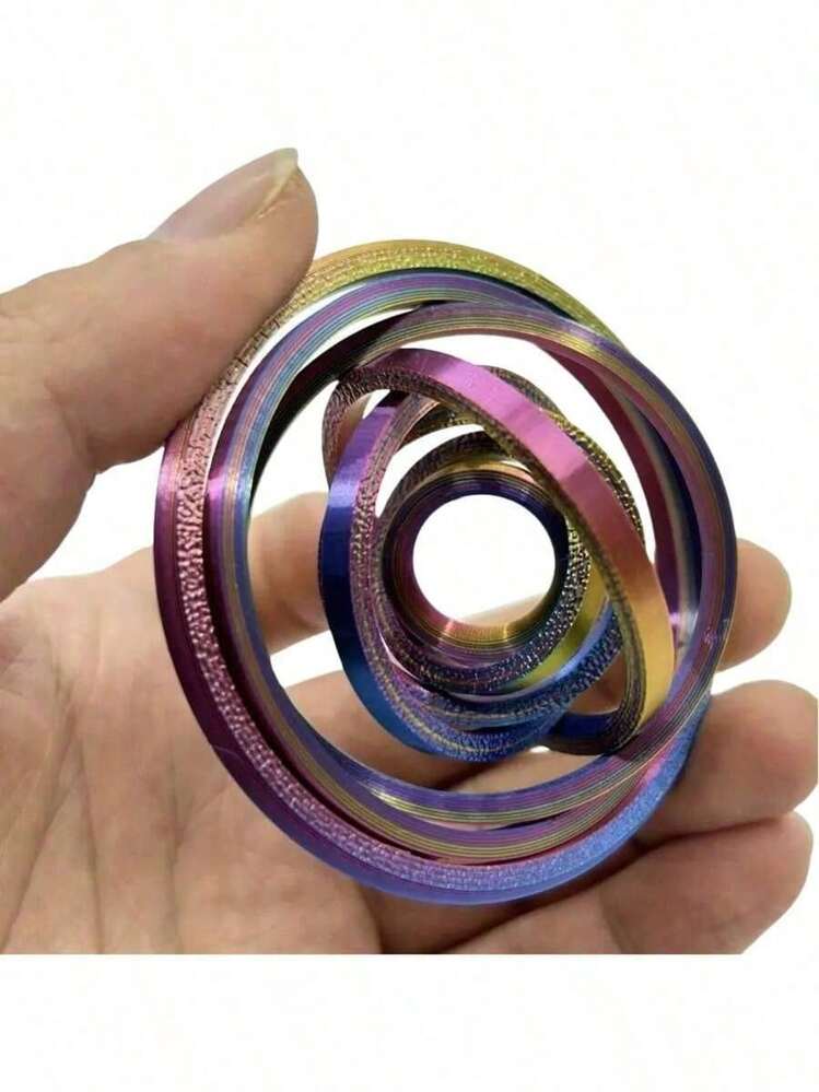 1 pieza Anillo de 8 piezas impreso en 3D hecho de material PLA. Es muy adecuado como un regalo de alivio del estrés para la vida diaria, aliviando eficazmente la ansiedad y proporcionando un efecto calmante para los adultos. - color - Añade 3