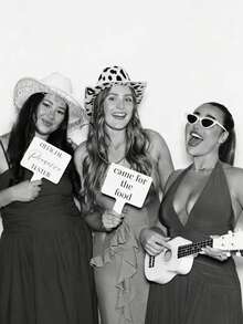 1/3/5/10/20pcs Customized Photo Props And Personalized Hand-Held Signs, Tailored For Various Celebration Occasions Such As Weddings, Parties, Birthday Parties, Bachelorette Parties, Fashionable And Elegant Photo Props. These Fun, Charming, Stylish, And Elegant Signs Can Be Used As Props For Wedding Photo Booths. - Multicolor - View 4