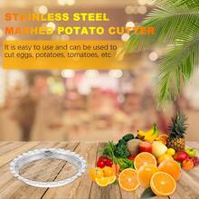 2pcs-Stainless Steel Egg Slicer, Boiled Egg Slicer, Tomato Slicer, Mashed Potato Cutter, French Fry Cutter, Salad And Fruit Slicer