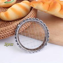 2pcs-Stainless Steel Egg Slicer, Boiled Egg Slicer, Tomato Slicer, Mashed Potato Cutter, French Fry Cutter, Salad And Fruit Slicer