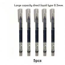 5支/10支/15支装速干签名凝胶圆珠笔，液体墨水走珠笔，0.5毫米黑色/蓝色/红色墨水，大容量，适用于记笔记、办公、签名，适合学校、办公室、考试、文具、返校季使用 - 彩色 - 查看 11