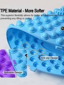 1 Set: Back Stretcher + Foot Massage Mat, 4-Level Adjustable Lumbar Brace Massager For Lower Back Pain Relief, Scoliosis, Sciatica, Spine Decompression, Foot Acupressure Massage Pad - Multicolor - View 11