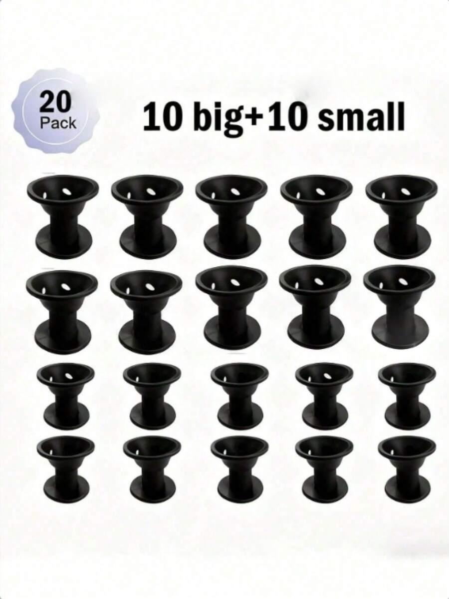 10/20pcs No Heat Hair Curlers, Silicone Bell-Shaped Hair Curlers, Easy To Curl All Hair Types, Women Home Hair Styling Accessories, Damage-Free, Easy To Use - Multicolor - View 1