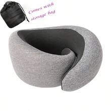 Memory Foam U-Shape Travel Pillow Neck Support Cushion For Airplane,Office,Nap - Grey - View 18