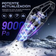 CYAspiradora de Mano 2 en 1 Base de Carga Rápida y Almacenamiento [Uso en Seco y Húmedo] 9000Pa Fuerte Succión Dura 30 Min Filtro HEPA Aspirador Inalámbrica para Auto Hogar Oficina Mascotas - blanquecino - Ver 2