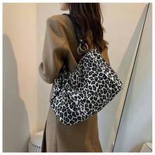 New Fashion Large Capacity Leopard Print Casual Shoulder Tote Bag, Suitable For School, Classes