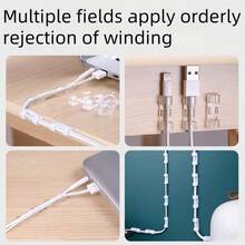20pcs Transparent Cable Clips, Wire Organizers, Self-Adhesive Cable Holders For Desk, Wall, No Drilling Required - Transparent - View 3