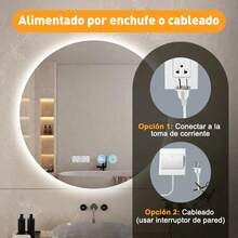 Espejo Con Luz Led Para Baños Touch Antivaho 3 Modo 50x50cm Ch50-1 - CH50-2 - Ver 9