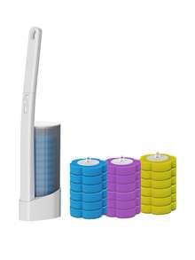 一套多功能马桶刷，配有可替换的一次性刷头（3种香味），包含长柄和收纳盒，适用于浴室、厨房和宿舍清洁，国庆节特惠。 - 紫色薰衣草替換刷頭(不含手柄底座) - 查看 16