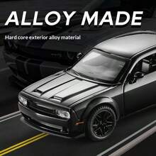 1:32 比例 Hellcat 肌肉车合金模型，逼真压铸收藏玩具，生日、圣诞节、万圣节礼物，完美之选 - 彩色 - 查看 3