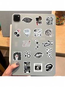 100pcs Y2K Aesthetic Dark Style Stickers, Y2K Downtown Stickers, Y2K Gifts, Retro Stickers, 90s Stickers, Waterproof Vinyl Stickers For Envelopes, Water Bottles, Computers, Laptops, Phones, Luggage, Notebooks, Fridges, Etc. - B - View 7