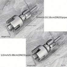 2pcs 1/2", 3/4", 1" Pipe Threading Tool Set, Dual-Function PVC Pipe Threader For Home Repair - Multicolor - View 4