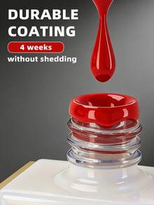 1瓶15毫升红色纯凝胶指甲油，持久浸染式UV/LED高饱和度，坚固耐用，沙龙级设计，适合女性指甲 - 紅色 - 查看 3