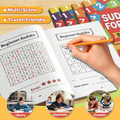 Age-Leveled Number Grid Logic Practice Notebook For Kids And Teens, Four Skill Options (3–6, 6–9, 9–12, 12+), Build Focus, Reasoning, And Step-By-Step Thinking With Clean Write-In Grids For Daily Math Practice